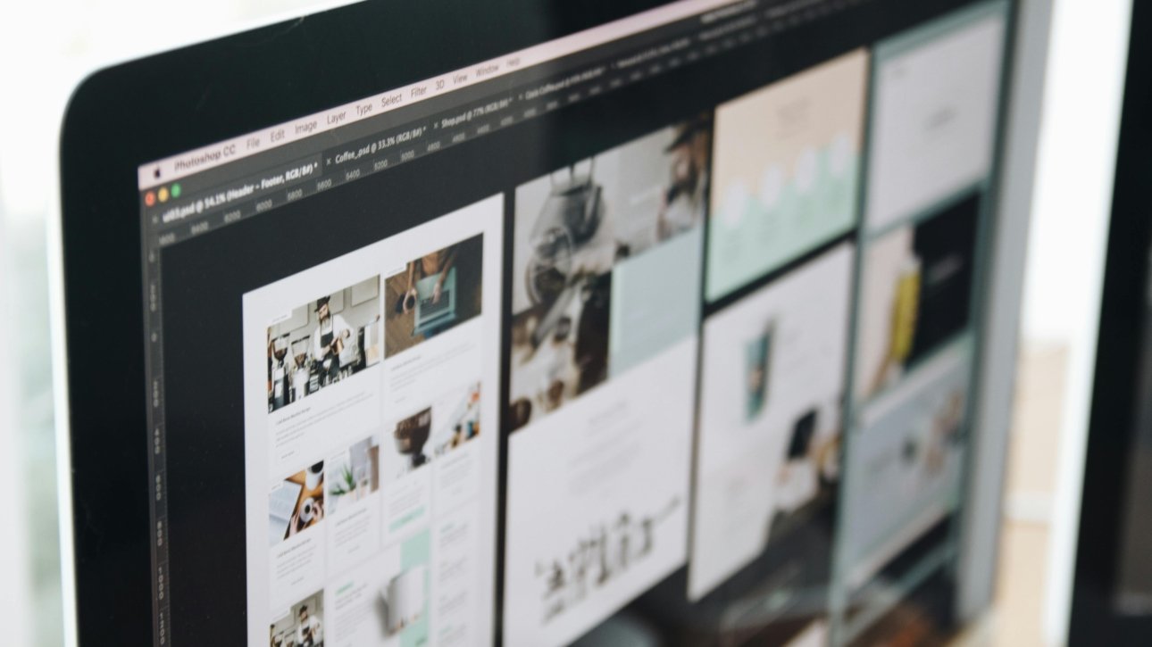 picutre of a figma design file on a big imac screen