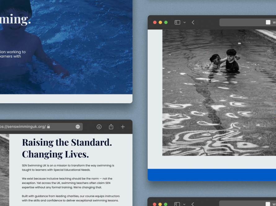 screenshots of senswimminguk.org